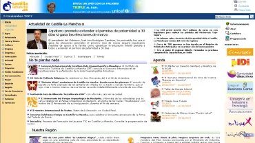 imagen portada www.castillalamancha.es, 5-11-2007
