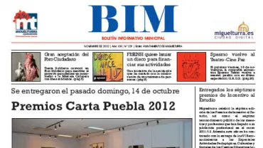 imagen portada del BIM de Noviembre de 2012