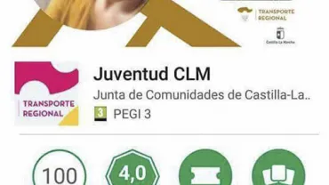 imagen captura pantalla aplicación Juventud CLM en Google Play, febrero 2018