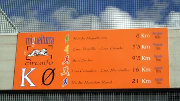 Panel informativo para corredores de fondo