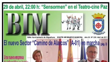 imagen portada del BIM número 220, abril 2011