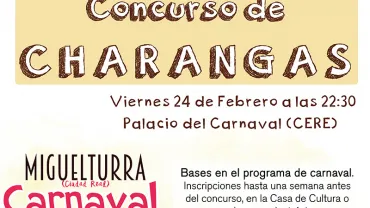 imagen del cartel concurso de charangas, carnavales miguelturra 2017