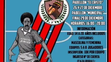 imagen cartel torneo Fútbol Sala Navidad 2017 Atutti Jorobi Miguelturra