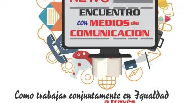 imagen del cartel anunciador del encuentro con mass media, marzo 2018