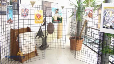 imagen de parte de la exposición de las 29 obras presentadas al Certamen del Cartel del Carnaval 2016