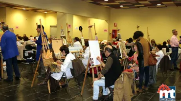 imagen de la jornada de puertas abiertas pintura al oleo, 2017