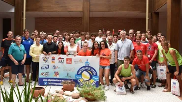 imagen de la recepción vóley playa sub21 masculino, Miguelturra, agosto 2019