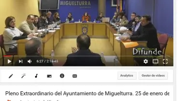 imagen captura pantalla canal Youtube Ayuntamiento, Pleno Extraordinario, enero 2017