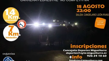 imagen del cartel de la V Quedada Nocturna en Miguelturra, agosto 2017