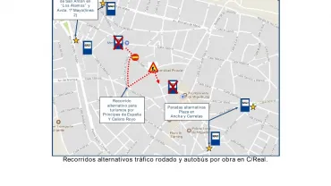 imagen del croquis a colación de las obras en calle Real en Miguelturra, noviembre 2017