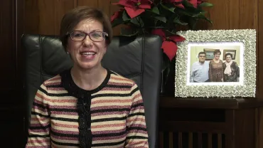 imagen captura vídeo Felicitación Navidad Victoria Sobrino, diciembre 2018