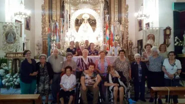 imagen del Servicio de Estancias Diurnas de visita a la Virgen de la Estrella, septiembre 2017