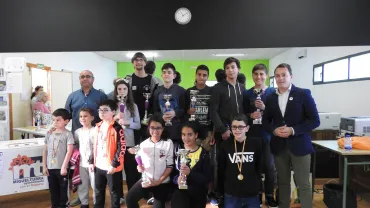 imagen de participantes, ganadores, ganadoras, autoridades y organización Torneo Local Ajedrez Cristo 2019, fuente imagen Club Ajedrez Miguelturra