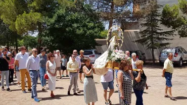 imagen de la procesión de la Virgen Blanca, Peralvillo, agosto de 2019