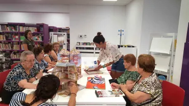 imagen de las usuarias del SED en las actividades de verano, Miguelturra, agosto 2019