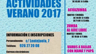 imagen cartel anunciador activiadades de verano 2017 Centro de  la Mujer