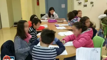 imagen de alumnado en una de las sesiones de estos talleres, marzo 2018