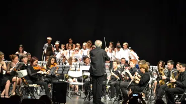 imagen de la Banda Sinfónica de la Escuela de Música de Miguelturra, junio 2016