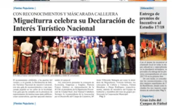 imagen de la portada del Boletín Informativo Municipal del mes de julio de 2018