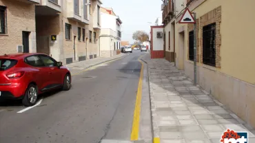imagen de la remodelada calle José Mora de Miguelturra, diciembre 2015