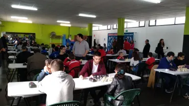 imagen durante el transcurso del Campeonato de Partidas Rápidas de Ajedrez, Miguelturra 2019, fuente imagen Club Ajedrez Miguelturra