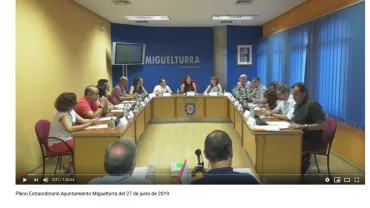 imagen captura pantalla Pleno Extraordinario del 27 de junio de 2019 en nuestro canal YouTube