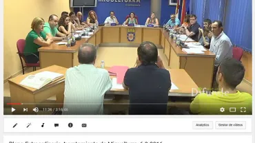 imagen captura pantalla Youtube Pleno Extraordinario Ayuntamiento Miguelturra 6-9-2016
