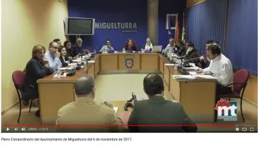 imagen captura del vídeo del Pleno Extraordinario del 6 de noviembre de 2017
