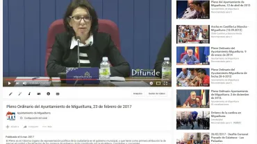 imagen captura Youtube Pleno Ordinario del 23 de febrero de 2017 de Miguelturra