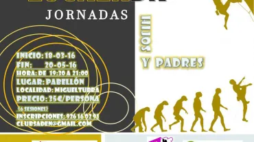 imagen cartel curso de escalada de marzo a mayo de 2016