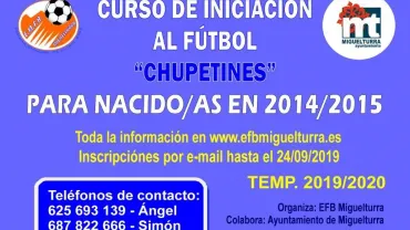 imagen cartel información inscripciones Chupetines temporada 2019-2020 Miguelturra