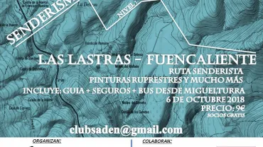imagen cartel ruta senderismo por Fuencaliente, 6 octubre 2018