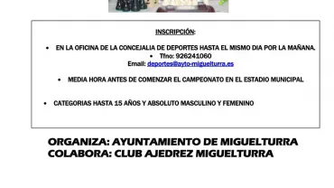 imagen del cartel anunciador del Campeonato Local de Ajedrez del Cristo 2018