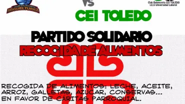 imagen del cartel partido solidario CB Miguelturra, diciembre 2016