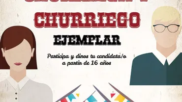 imagen del cartel elección churriega-churriego ejemplares Fiestas 2017, diseño Centro de Internet