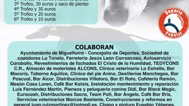 imagen del cartel de la carrera de galgos de las Ferias y Fiestas de Miguelturra 2016
