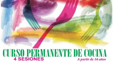 imagen del cartel del curso de cocina del área de Juventud Miguelturra, mayo 2017