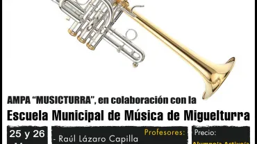 imagen del cartel del Curso Intensivo de Trompeta, mayo 2019 en Miguelturra