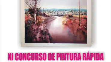 imagen del cartel anunciador exposición obras presentadas y ganadoras al Certamen Pintura Rápida 2017