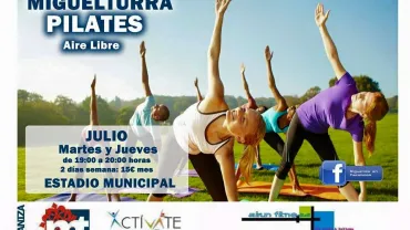 imagen cartel pilates en julio Miguelturra, Actívate 2015