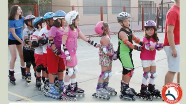 imagen del cartel del taller de patinaje en línea, julio 2016, diseño cartel Centro de Internet Miguelturra