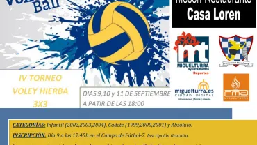 imagen cartel torneo de Vóley 3 por 3 Ferias Miguelturra 2015