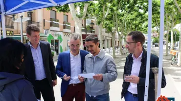 imagen de la cata de agua en la Plaza de la Constitución, junio 2018