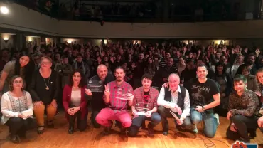 imagen grupal de participantes y organización en el Certamen de Monólogos 2018