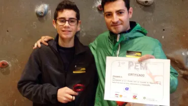 imagen de uno de los certificados de escalada final tras las pruebas, enero 2016