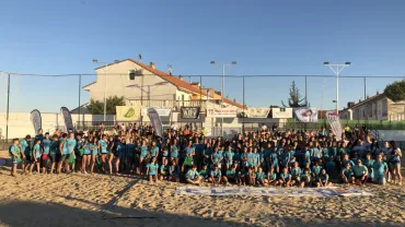 imagen inauguración del Clinic Vóley Playa julio 2018, fuente imagen Diego Rodríguez Tercero