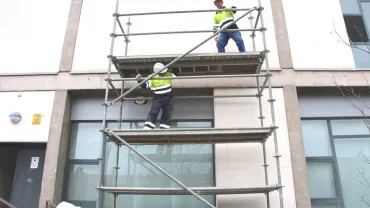 imagen de las obras del quinto colegio de Miguelturra, marzo 2018