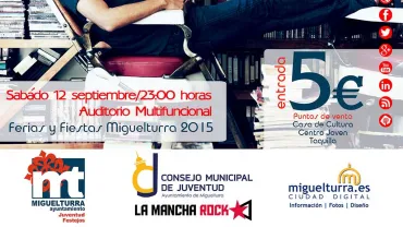 imagen del cartel del concierto de Alejo Stivel, ferias 2015 Miguelturra