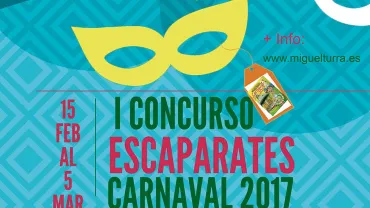 imagen del cartel del concurso de Escaparates Carnaval 2017