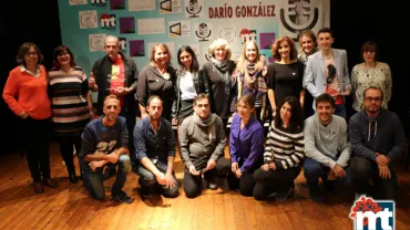 imagen de organización, jurado, participantes y ganadores Concurso Monólogos UP, diciembre 2016
